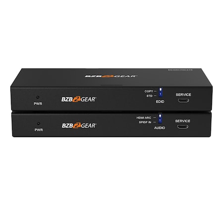 Bzbgear 4K UHD HDMI HDBaseT Extender with IR/ARC/PoC/RS-232 and Audio Embedding/De-embedding up to 230ft BG-EXH-70C4